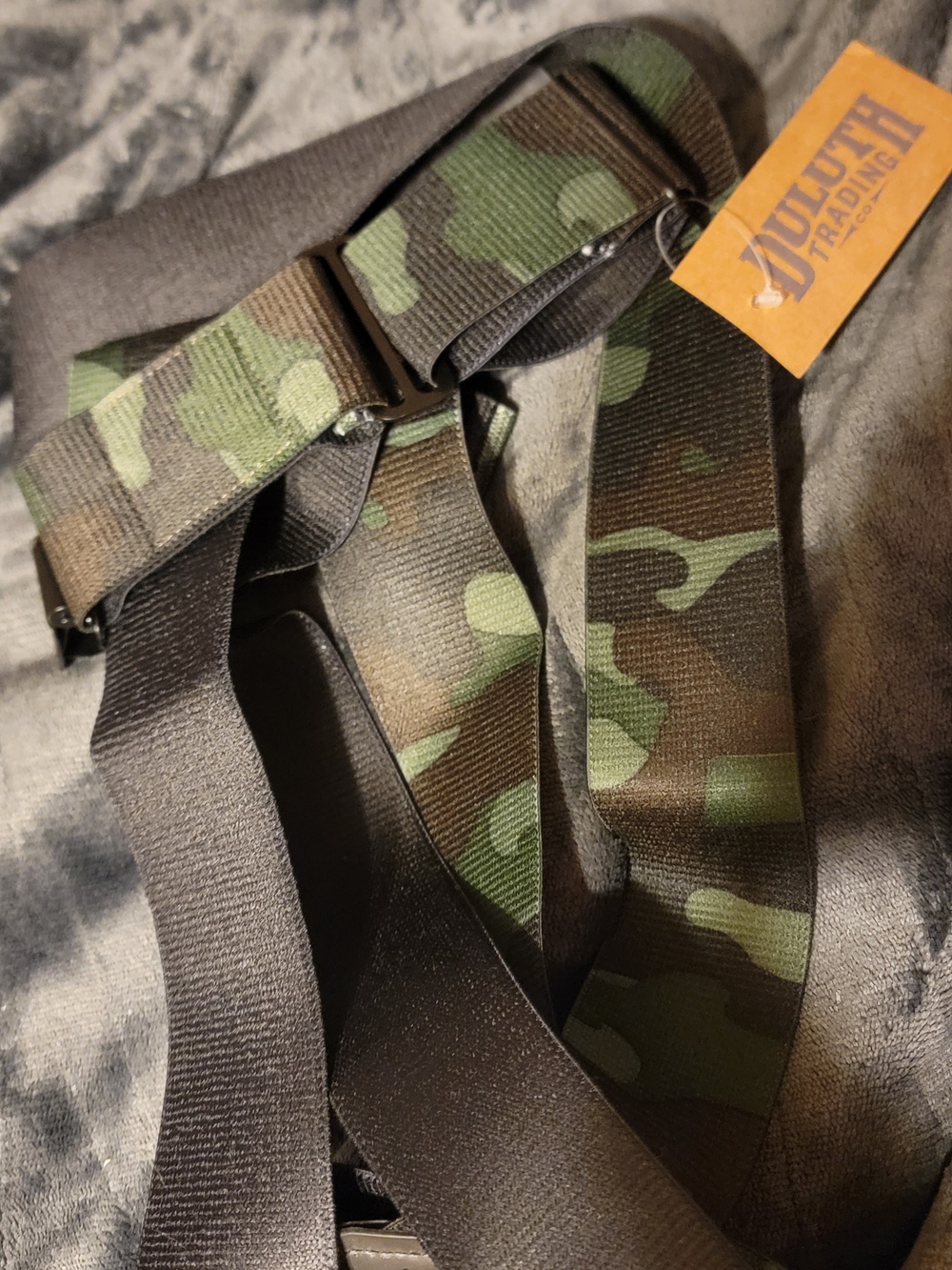 Duluth Trading Co Men’s Camouflage Suspenders - Green/Black